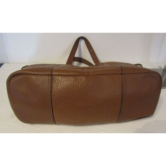 Coach New York Satchel Hadley Luxe Grain Large Tote Brown Pebbled Leather - Picture 8 of 10